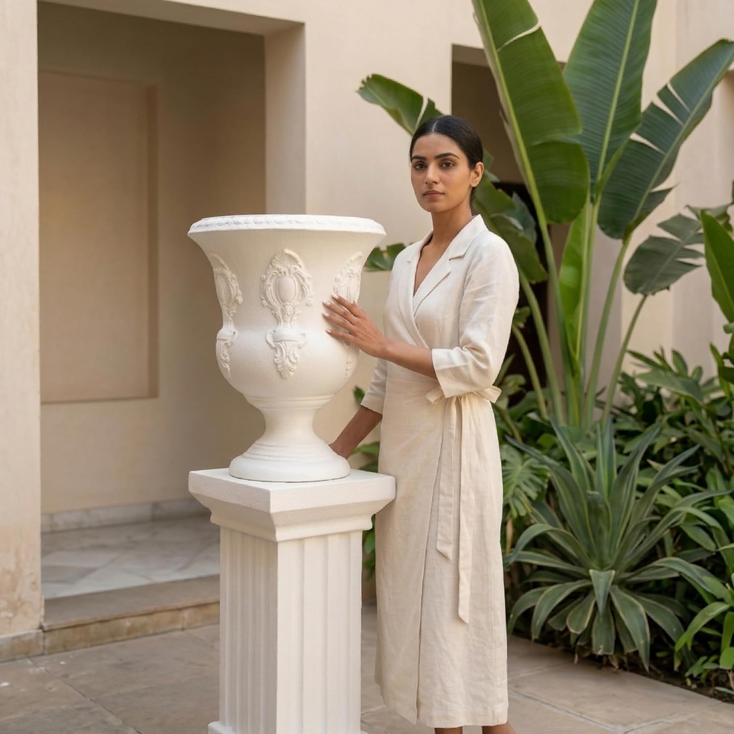 Coventry Pedestal Planter Stand | Classical Roman Column Design