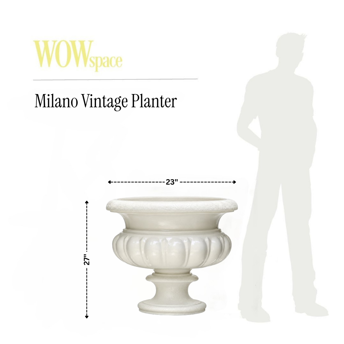 Milano Vintage FRP Planter (Ivory)