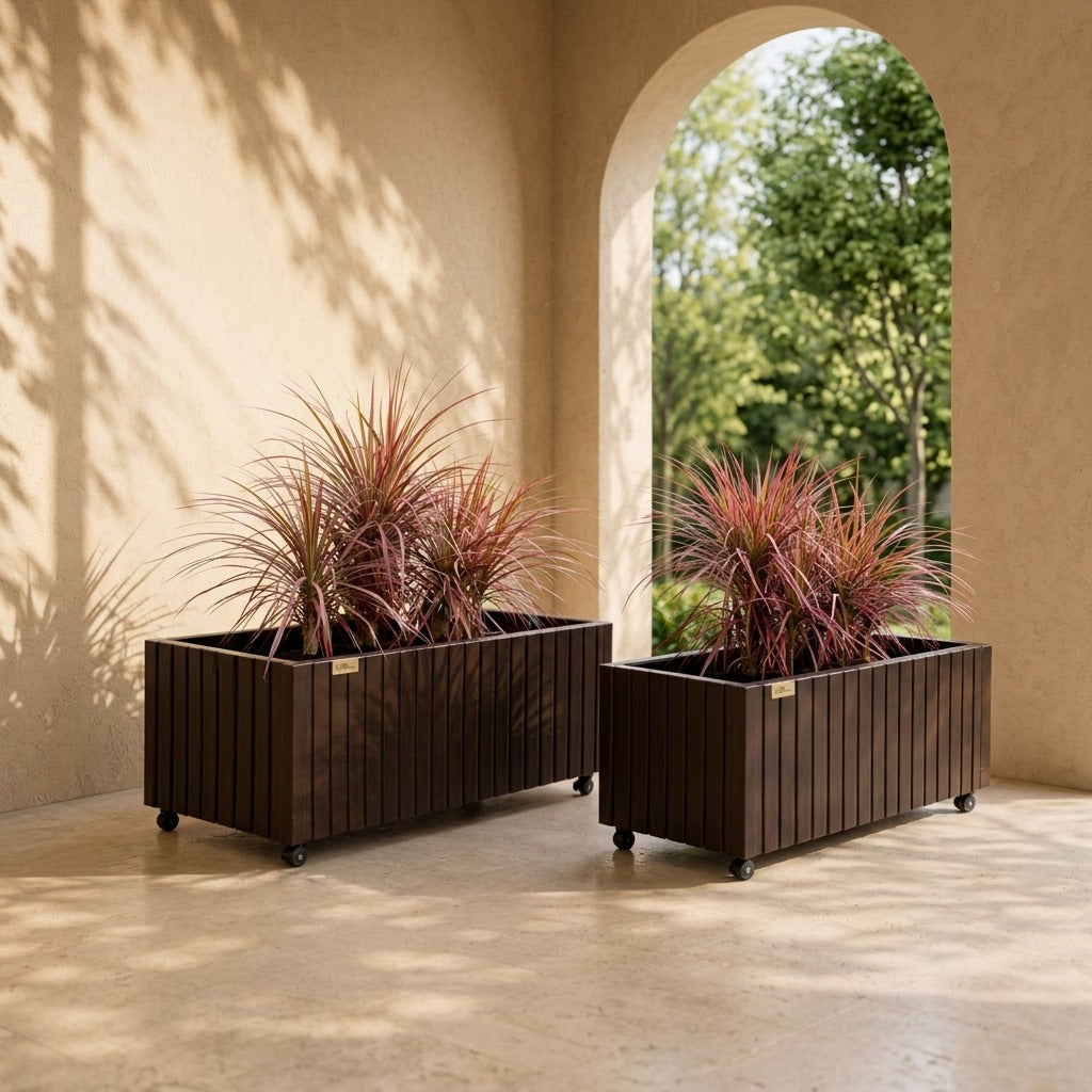Recta FRP Planter (Brown)
