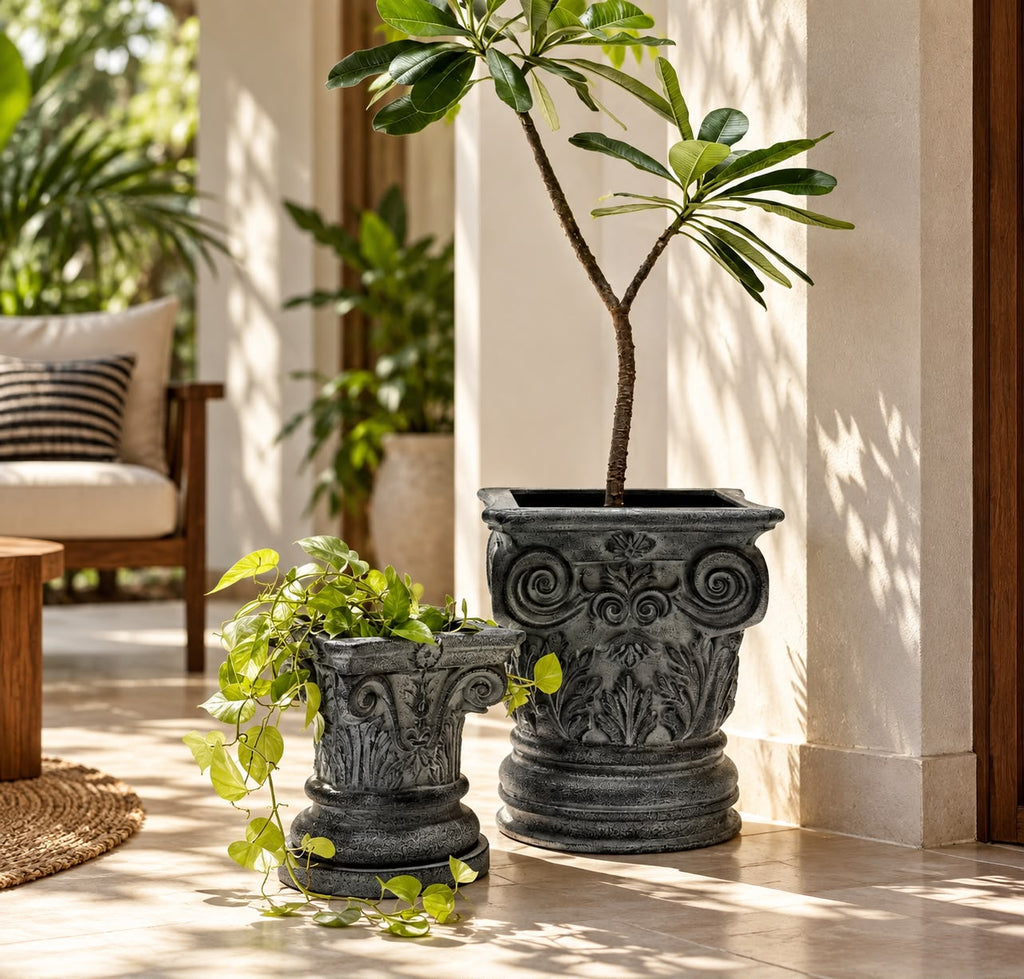 Capital Vintage FRP Planter (Stone-Finished Grey)