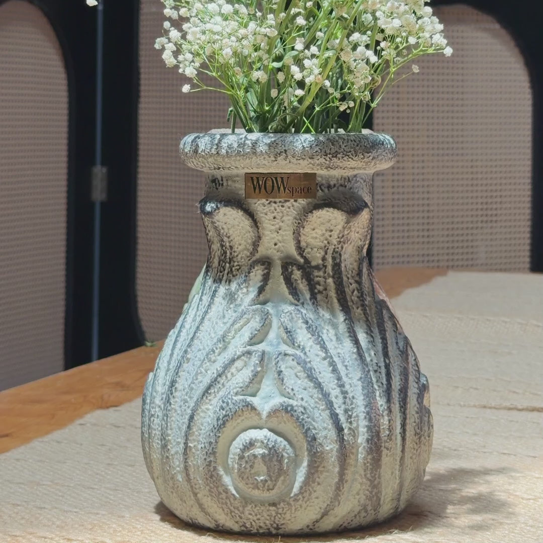 Victoria Vintage FRP Vase (Pastel Avocado Green)
