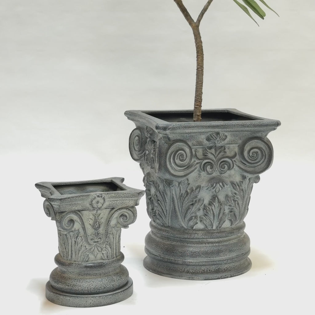 Capital Vintage FRP Planter (Stone-Finished Grey)